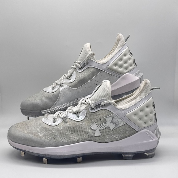 Under Armour Baseball Cleats Harper 8 Elite Gray White Men’s Size 16 New